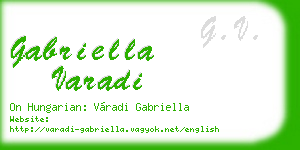 gabriella varadi business card